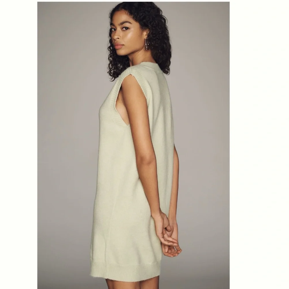 NWT Anthropologie Sunday in Brooklyn Sweater Vest Cozy Soft Mini Dress, M - Picture 6 of 17
